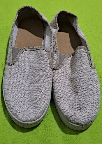 espadrilk Erkek Keten Gri Beyaz Espadril - Görsel 5