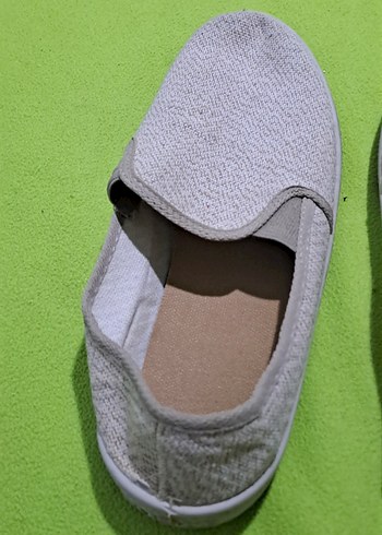 espadrilk Erkek Keten Gri Beyaz Espadril - Görsel 3