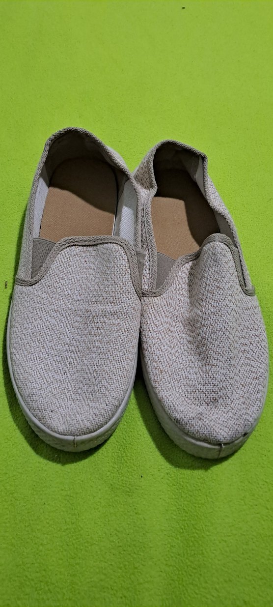 espadrilk Erkek Keten Gri Beyaz Espadril - Görsel 5