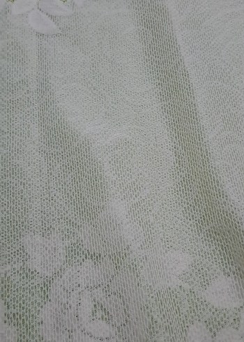 masa ortusu krem renk Vintage kullanilmis defolu urun - Görsel 5