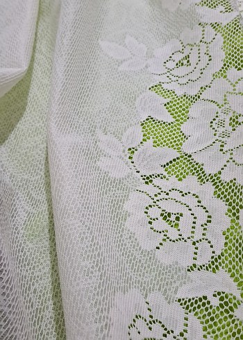 masa ortusu krem renk Vintage kullanilmis defolu urun - Görsel 2