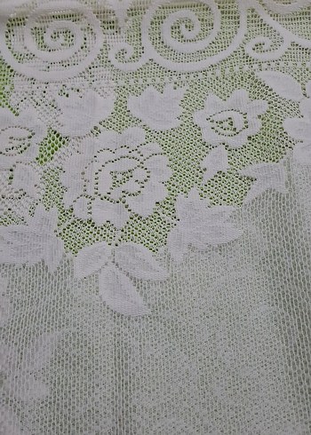 masa ortusu krem renk Vintage kullanilmis defolu urun - Görsel 4