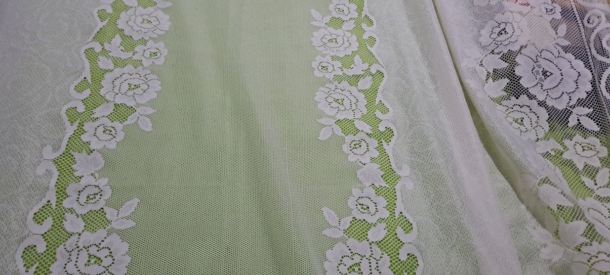 masa ortusu krem renk Vintage kullanilmis defolu urun - Görsel 3