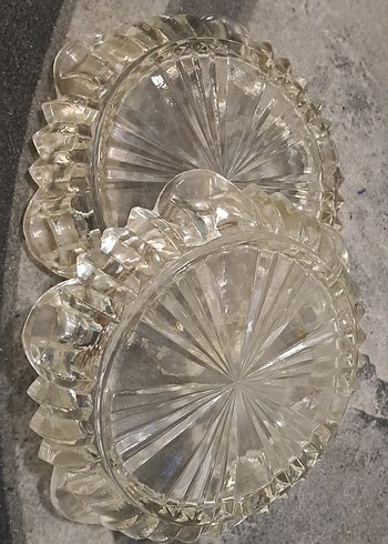 kültablasi vintage Şeffaf Cam Set net fiyat - Görsel 5