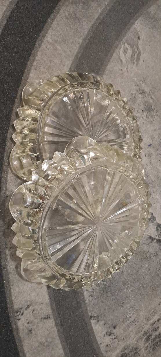 kültablasi vintage Şeffaf Cam  Set net fiyat - Görsel 5