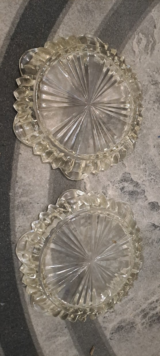 kültablasi vintage Şeffaf Cam  Set net fiyat - Görsel 4