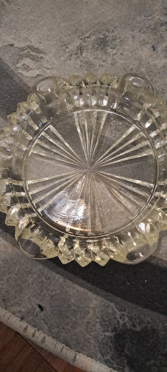 kültablasi vintage Şeffaf Cam  Set net fiyat - Görsel 2