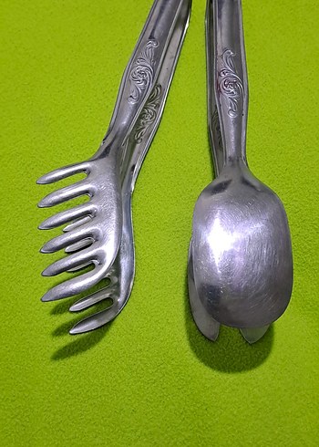 salata masasi ve kasigi Vintage Salata Maşası ve Kaşığı - Görsel 3