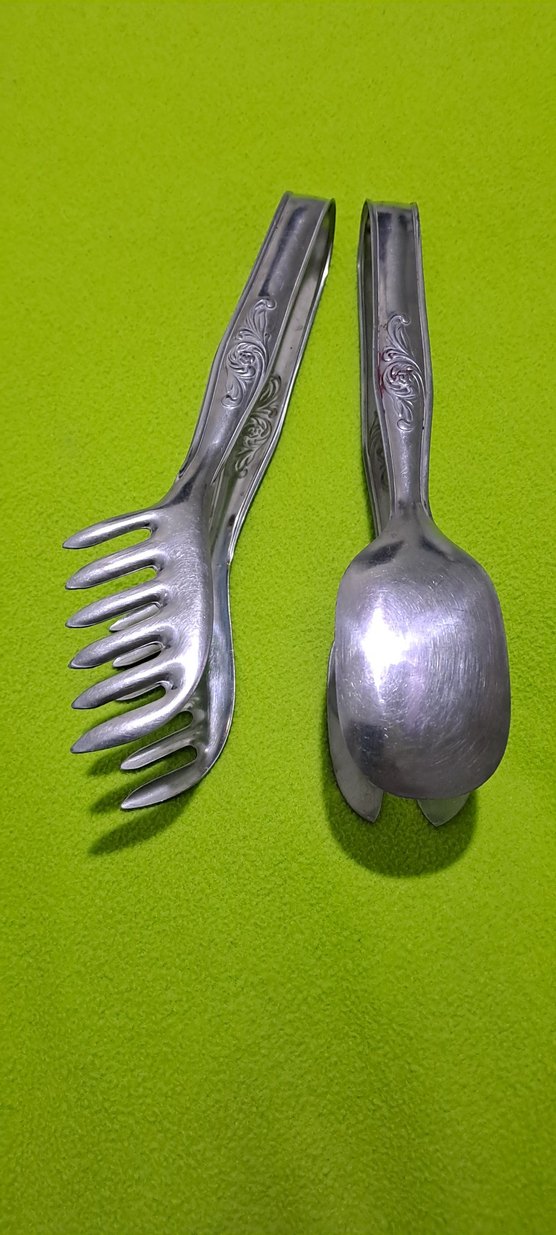 salata masasi ve kasigi Vintage Salata Maşası ve Kaşığı - Görsel 3