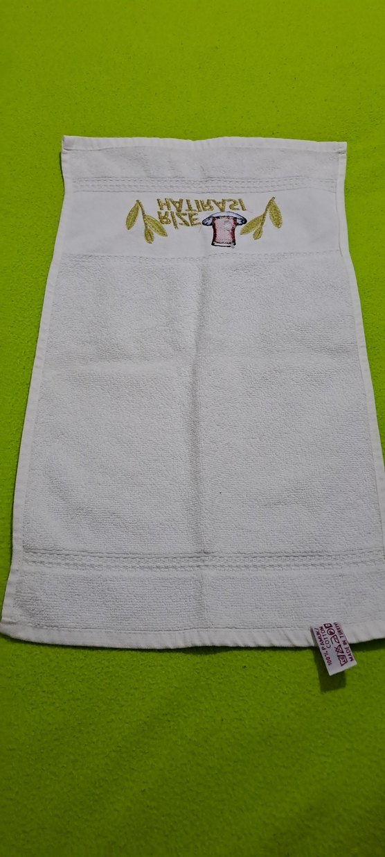 mutfak havlusu Nakışlı Beyaz Mutfak Havlusu - Görsel 2