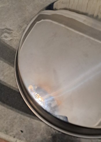 tepsi celik sifir urun Gri Desensiz Yuvarlak Tepsi - Görsel 4