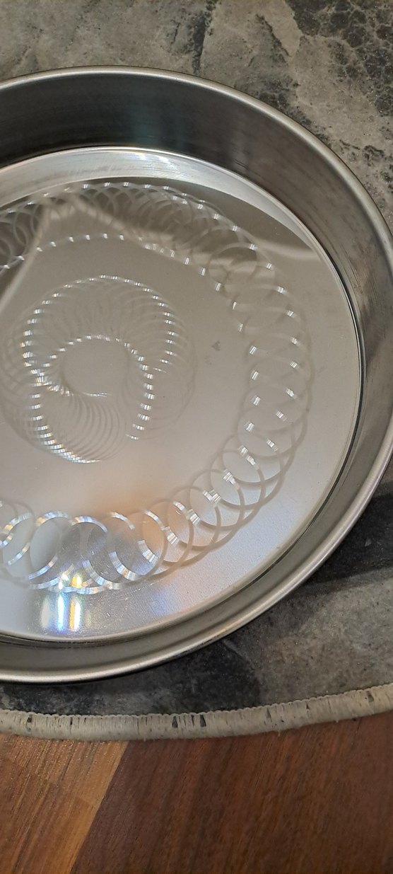 tepsi celik sifir urun Gri Desensiz Yuvarlak Tepsi - Görsel 3