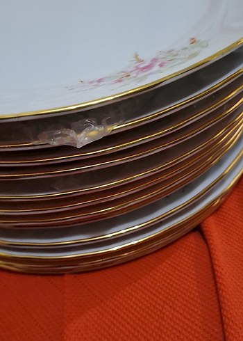 gural porselen Çiçek Desenli Beyaz Porselen Tabak Seti - Görsel 6