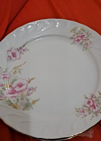 gural porselen Çiçek Desenli Beyaz Porselen Tabak Seti - Görsel 7