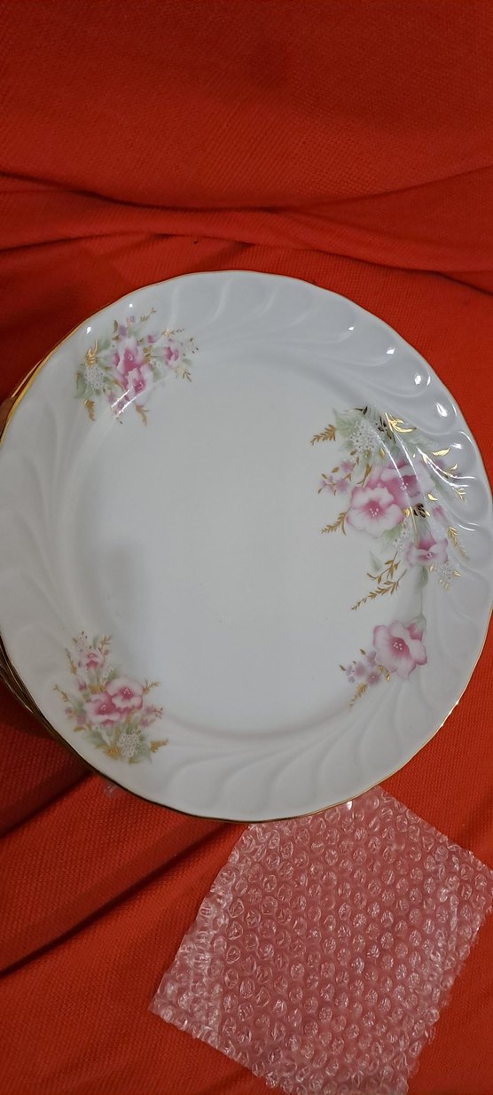 gural porselen Çiçek Desenli Beyaz Porselen Tabak Seti - Görsel 3