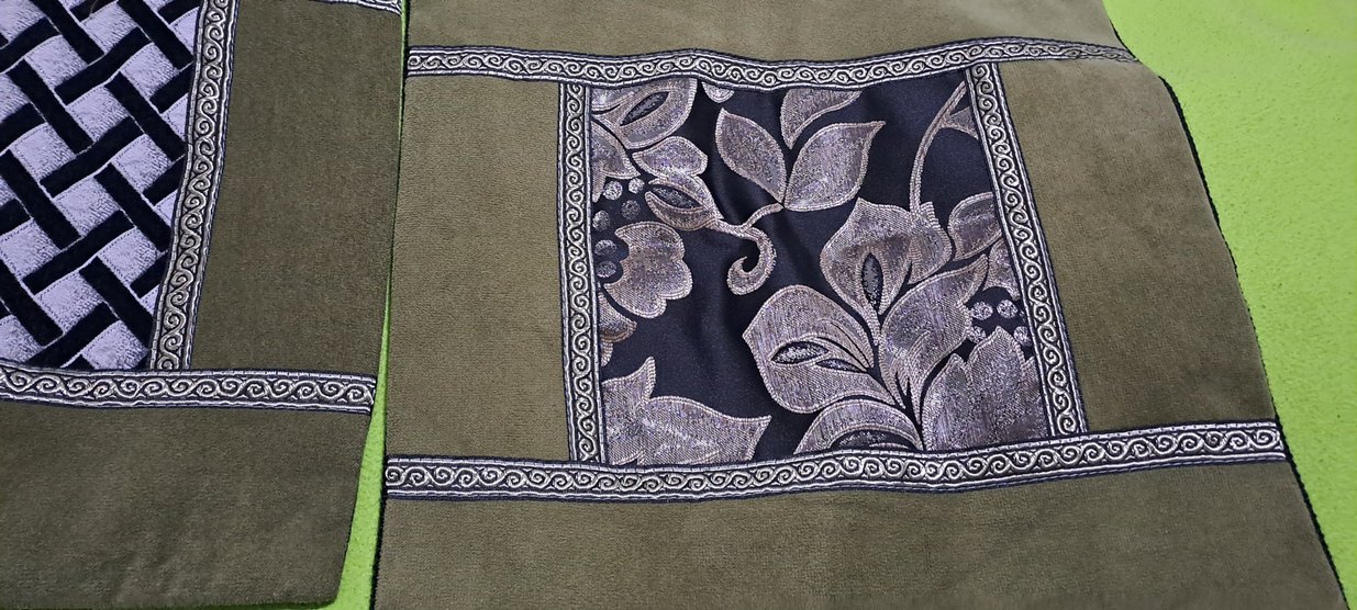 yastik kilifi Nakışlı Koyu Yeşil Dekoratif Yastık Kılıfları - Görsel 3