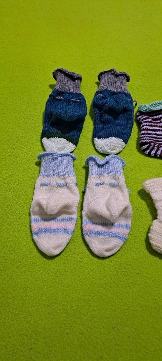 patik cocuklar için Çok Renkli Örgü Çoraplar - Görsel 5