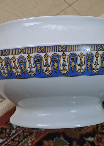 porselen corba kasesi klasik Desenli Beyaz Porselen Kapaklı - Görsel 5