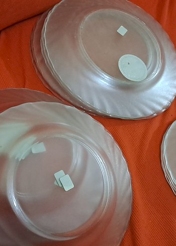 tabak seti cam orj sifir Beyaz Düz Tabak Seti - Görsel 5