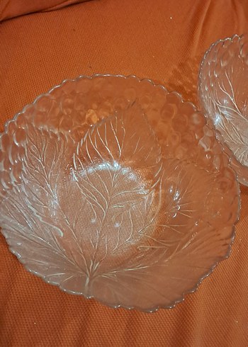 salata kasesi Parlak Yaprak Desenli 2'li Kase aldim diyene - Görsel 2