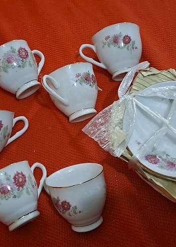 porselen takim Beyaz Koyu Renkli Dekoratif bavuara Kase - Görsel 9