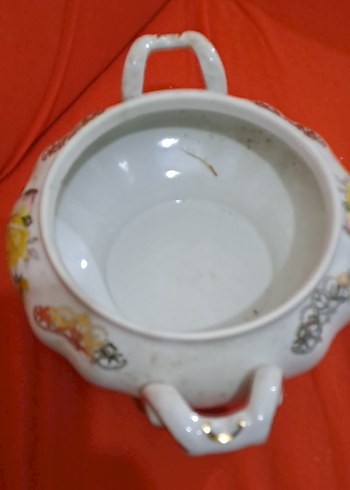 porselen takim Beyaz Koyu Renkli Dekoratif bavuara Kase - Görsel 4