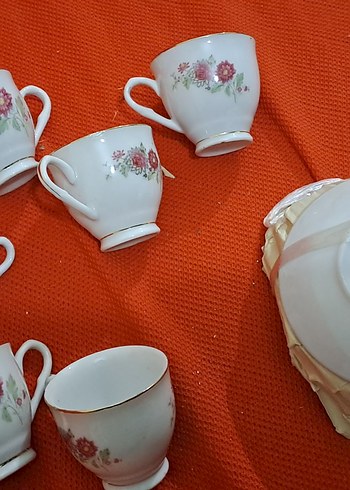 porselen takim Beyaz Koyu Renkli Dekoratif bavuara Kase - Görsel 10