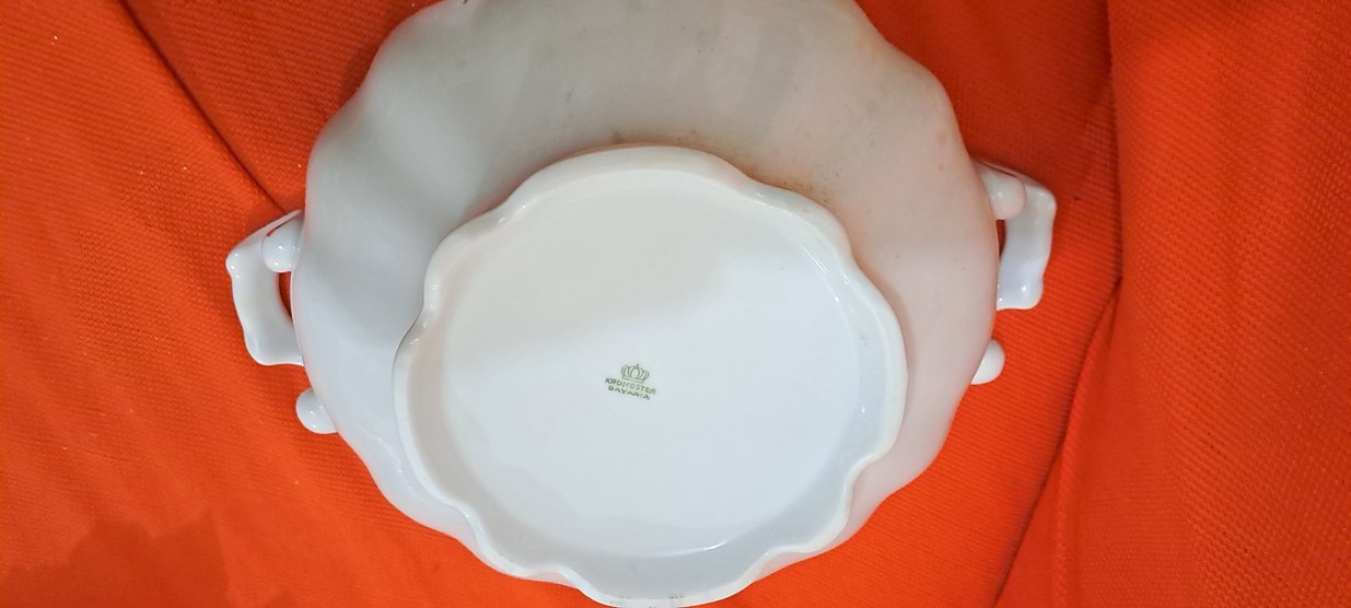 porselen takim Beyaz Koyu Renkli Dekoratif bavuara Kase - Görsel 5