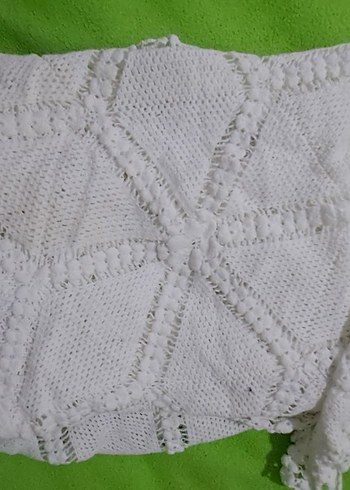 masa ortusu dantel El İşçiliği Beyaz Dantel Masa Örtüsü - Görsel 13