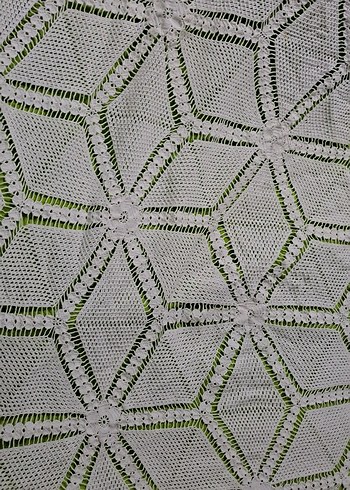 masa ortusu dantel El İşçiliği Beyaz Dantel Masa Örtüsü - Görsel 8