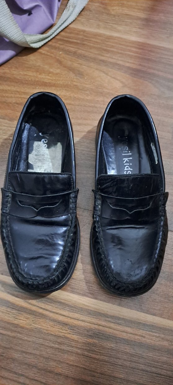 cocuk ayakkabi Parlak Siyah Tokalı Erkek Çocuk Loafer Ayakkabı - Görsel 2