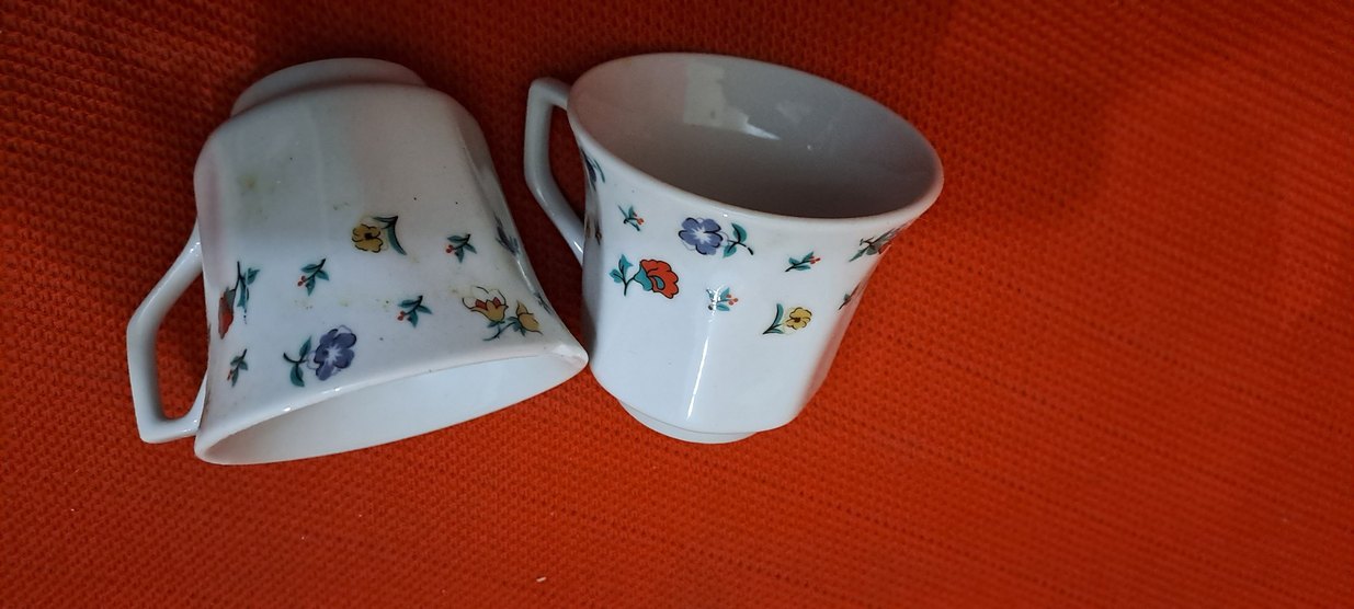 fincan takimi ciçek Desenli Beyaz Porselen Fincan Takımı - Görsel 4