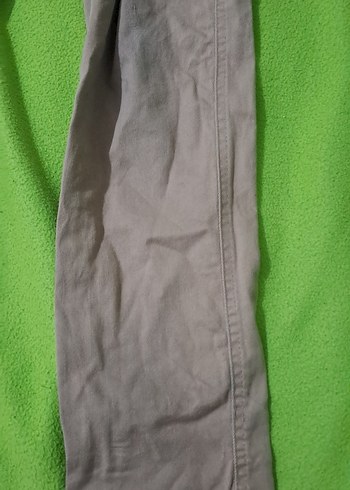 cocuk pantalonu Kemerli Rahat Kumaş Pantolon 9 10 yas krem renk - Görsel 4