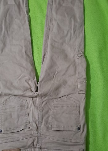 cocuk pantalonu Kemerli Rahat Kumaş Pantolon 9 10 yas krem renk - Görsel 8