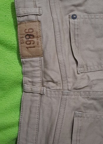 cocuk pantalonu Kemerli Rahat Kumaş Pantolon 9 10 yas krem renk - Görsel 6