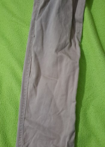 cocuk pantalonu Kemerli Rahat Kumaş Pantolon 9 10 yas krem renk - Görsel 5