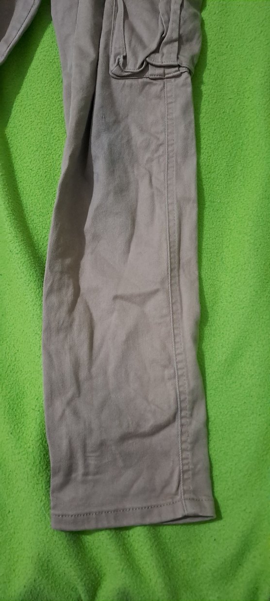 cocuk pantalonu  Kemerli Rahat Kumaş Pantolon 9 10 yas krem renk - Görsel 4