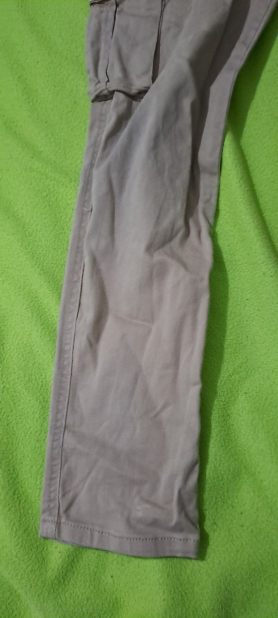 cocuk pantalonu  Kemerli Rahat Kumaş Pantolon 9 10 yas krem renk - Görsel 5