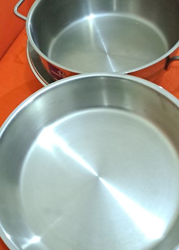 tencere tava beyaz Tabanlı Çelik Tencere ve Kapak - Görsel 6