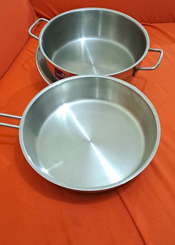 tencere tava beyaz Tabanlı Çelik Tencere ve Kapak - Görsel 7