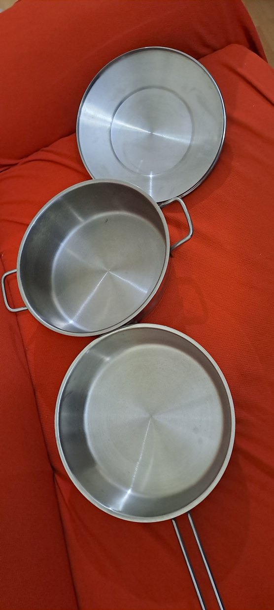 tencere tava beyaz Tabanlı Çelik Tencere ve Kapak - Görsel 2