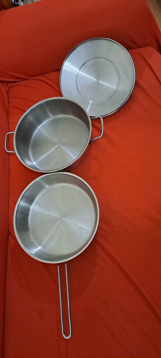 tencere tava beyaz Tabanlı Çelik Tencere ve Kapak - Görsel 3