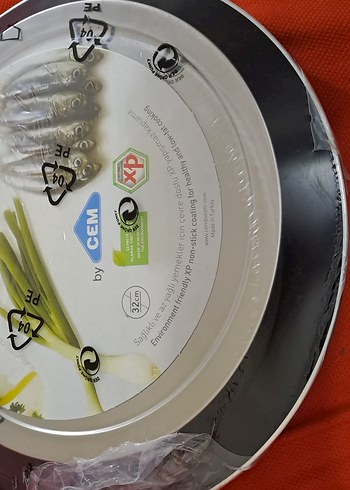 tava Gri Teflon Kaplı Turuncu Saplı Tava - Görsel 2