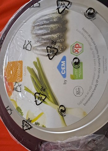 tava Gri Teflon Kaplı Turuncu Saplı Tava - Görsel 3