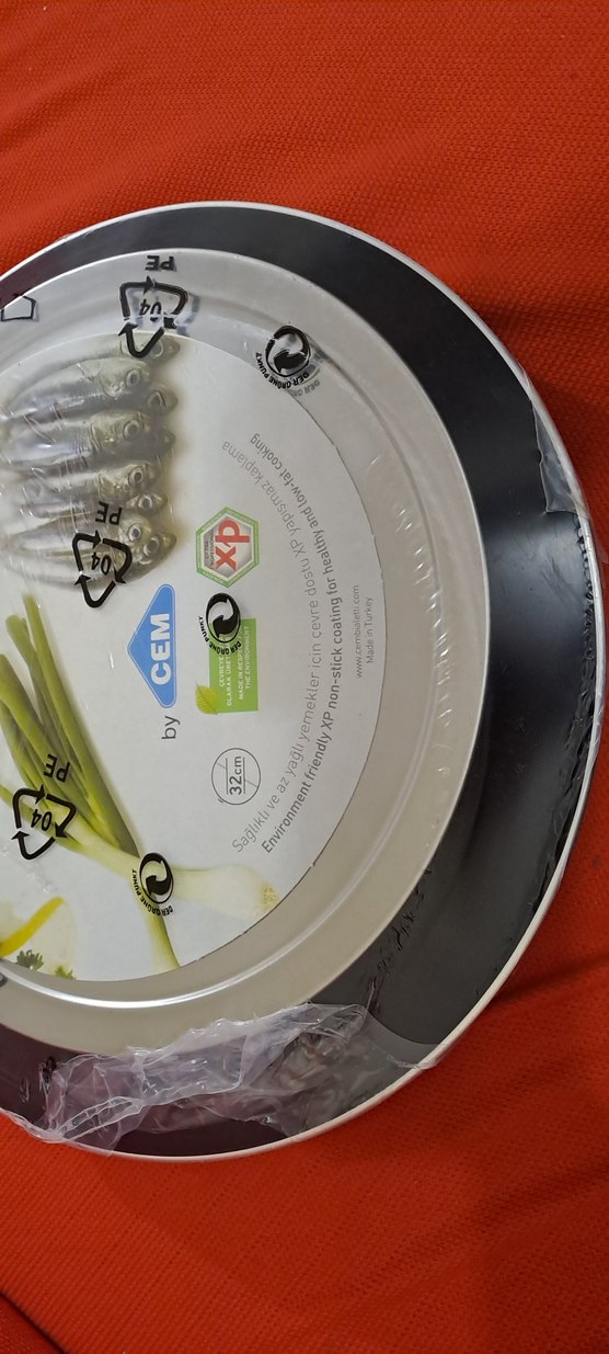 tava Gri Teflon Kaplı Turuncu Saplı Tava - Görsel 2