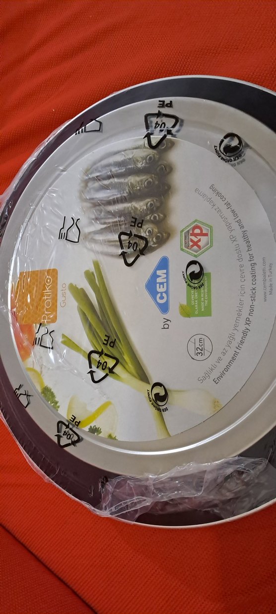 tava Gri Teflon Kaplı Turuncu Saplı Tava - Görsel 3