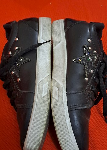 cocuk ayakkabi Siyah Kemer Tokalı Yüksek Spor Ayakkabı - Görsel 5