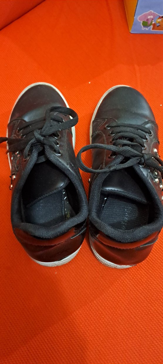 cocuk ayakkabi Siyah Kemer Tokalı Yüksek  Spor Ayakkabı - Görsel 2