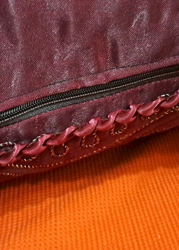 yastik bordo Nakışlı Klasik Yastık Kılıfı - Görsel 8