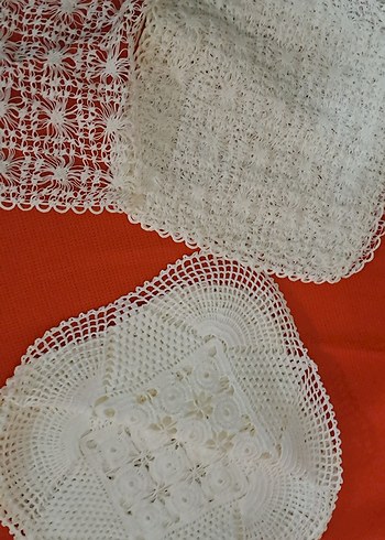 dantel bohem Örgü Beyaz El İşi Dantel net fiyat - Görsel 8